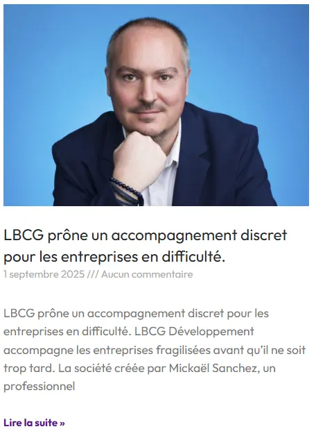 Article sur LBCG Developpement sur le site du GIR